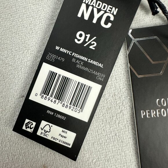 Madden NYC Womens Black Fisherman Sandals Size 9.5 Chunky Heel Adjustable Straps - Picture 12 of 15